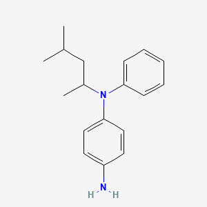 molecular formula C18H24N2 B1619634 N-(4-Methylpentan-2-yl)-N-phenylbenzene-1,4-diamine CAS No. 61931-82-6
