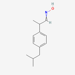molecular formula C13H19NO B1619636 N-[2-[4-(2-methylpropyl)phenyl]propylidene]hydroxylamine CAS No. 58609-72-6