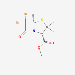 molecular formula C9H11Br2NO3S B1619655 Methyl (2S-cis)-6,6-dibromo-3,3-dimethyl-7-oxo-4-thia-1-azabicyclo(3.2.0)heptane-2-carboxylate CAS No. 24138-27-0