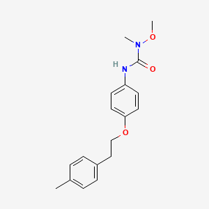 molecular formula C18H22N2O3 B1619656 Urea, N-methoxy-N-methyl-N'-(4-(2-(4-methylphenyl)ethoxy)phenyl)- CAS No. 68358-79-2