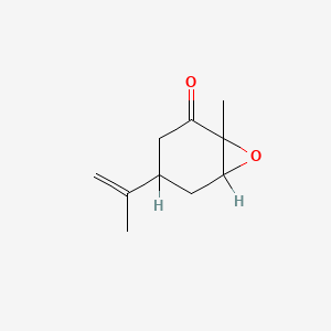 molecular formula C10H14O2 B1619659 7-Oxabicyclo[4.1.0]heptan-2-one, 1-methyl-4-(1-methylethenyl)- CAS No. 33204-74-9