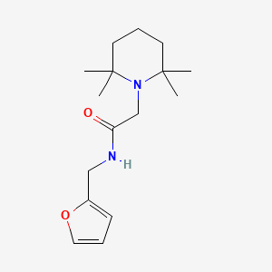 molecular formula C16H26N2O2 B1619671 1-(N-(2-Furylmethyl)glycyl)-2,2,6,6-tetramethylpiperidine CAS No. 53725-42-1