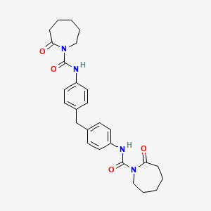 molecular formula C27H32N4O4 B1619672 1H-Azepine-1-carboxamide, N,N'-(methylenedi-4,1-phenylene)bis[hexahydro-2-oxo- CAS No. 54112-23-1