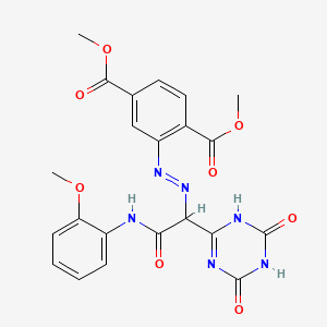 molecular formula C22H20N6O8 B1619675 Dimethyl 2-[[2-[(2-methoxyphenyl)amino]-2-oxo-1-(1,4,5,6-tetrahydro-4,6-dioxo-1,3,5-triazin-2-YL)ethyl]azo]terephthalate CAS No. 67906-31-4