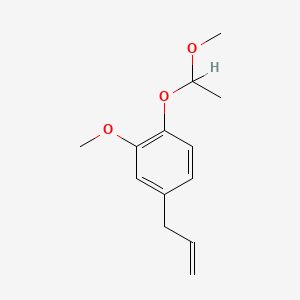 molecular formula C13H18O3 B1619687 Benzene, 2-methoxy-1-(1-methoxyethoxy)-4-(2-propenyl)- CAS No. 68213-85-4