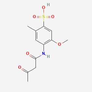 molecular formula C12H15NO6S B1619700 Benzenesulfonic acid, 4-[(1,3-dioxobutyl)amino]-5-methoxy-2-methyl- CAS No. 62592-39-6