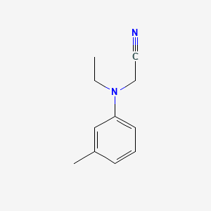 B1619701 2-(Ethyl(3-methylphenyl)amino)acetonitrile CAS No. 63133-74-4