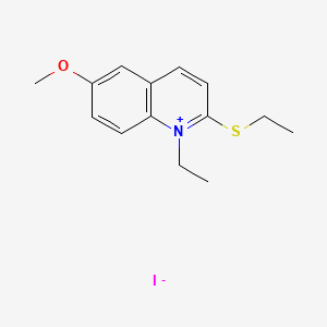 molecular formula C14H18INOS B1619702 1-Ethyl-2-(ethylthio)-6-methoxyquinolinium iodide CAS No. 63816-13-7
