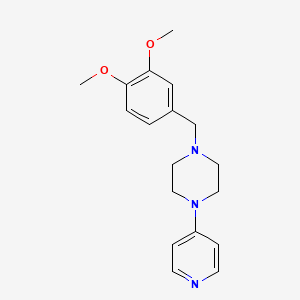 Piperazine, 1-(3,4-dimethoxybenzyl)-4-(4-pyridyl)-