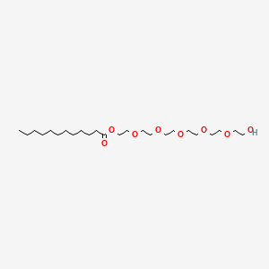 molecular formula C24H48O8 B1619742 17-Hydroxy-3,6,9,12,15-pentaoxaheptadec-1-yl laurate CAS No. 2370-64-1