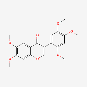 molecular formula C20H20O7 B1619783 6,7-二甲氧基-3-(2,4,5-三甲氧基苯基)香豆素-4-酮 CAS No. 24203-68-7
