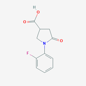 molecular formula C11H10FNO3 B161980 1-(2-氟苯基)-5-氧代吡咯烷-3-羧酸 CAS No. 1998-86-3
