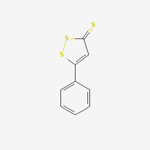 molecular formula C9H6S3 B1619829 5-Phenyl-3H-1,2-dithiole-3-thione CAS No. 3445-76-9