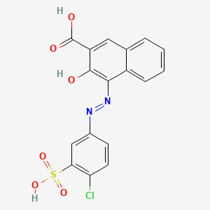 molecular formula C17H11ClN2O6S B1619862 2-Naphthalenecarboxylic acid, 4-[(4-chloro-3-sulfophenyl)azo]-3-hydroxy- CAS No. 25310-97-8