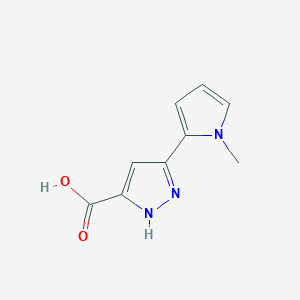 molecular formula C9H9N3O2 B1619874 3-(1-methyl-1H-pyrrol-2-yl)-1H-pyrazole-5-carboxylic acid CAS No. 909858-38-4