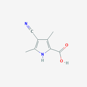 molecular formula C8H8N2O2 B1619876 4-cyano-3,5-dimethyl-1H-pyrrole-2-carboxylic acid CAS No. 90345-47-4
