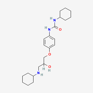 molecular formula C22H35N3O3 B1619884 N-Cyclohexyl-N'-(4-(3-(cyclohexylamino)-2-hydroxypropoxy)phenyl)urea CAS No. 38651-95-5