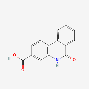 molecular formula C14H9NO3 B1619885 5,6-Dihydro-6-oxophenanthridine-3-carboxylic acid CAS No. 39161-52-9