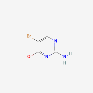 molecular formula C6H8BrN3O B1619935 5-Bromo-4-methoxy-6-methylpyrimidin-2-amine CAS No. 7749-55-5