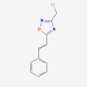 molecular formula C11H9ClN2O B1619937 3-(Chloromethyl)-5-(2-phenylethenyl)-1,2,4-oxadiazole CAS No. 252867-19-9