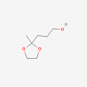 molecular formula C7H14O3 B1619955 1,3-Dioxolane-2-propanol, 2-methyl- CAS No. 29021-98-5