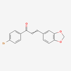 molecular formula C16H11BrO3 B1619986 3-(1,3-Benzodioxol-5-yl)-1-(4-bromophenyl)prop-2-en-1-one CAS No. 36716-01-5