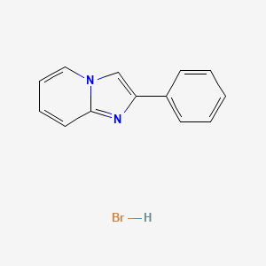 molecular formula C13H11BrN2 B1620012 Imidazo(1,2-a)pyridine, 2-phenyl-, hydrobromide CAS No. 3323-66-8
