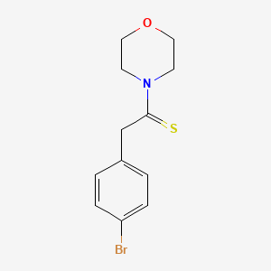 molecular formula C12H14BrNOS B1620081 2-(4-Bromo-phenyl)-1-morpholin-4-yl-ethanethione CAS No. 77129-81-8