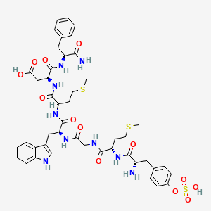 molecular formula C45H57N9O13S3 B1620096 Cholecystokinin C-terminal heptapeptide CAS No. 20988-64-1