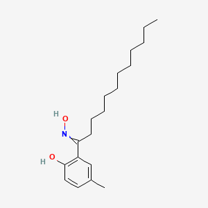 molecular formula C19H31NO2 B1620100 2-(N-Hydroxy-C-undecylcarbonimidoyl)-4-methylphenol CAS No. 50652-76-1