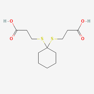 molecular formula C12H20O4S2 B1620114 Cyclohexane-1,1-bis(3-thiopropionic acid) CAS No. 4265-55-8