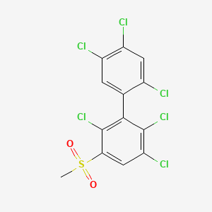 molecular formula C13H6Cl6O2S B1620116 1,1'-Biphenyl, 2,2',3,4',5',6-hexachloro-5-(methylsulfonyl)- CAS No. 149949-88-2