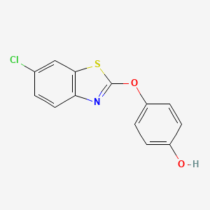 molecular formula C13H8ClNO2S B1620121 4-[(6-氯-2-苯并噻唑基)氧基]苯酚 CAS No. 70216-88-5