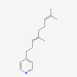 molecular formula C16H23N B1620126 4-(4,8-Dimethylnona-3,7-dienyl)pyridine CAS No. 38462-23-6