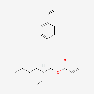 molecular formula C19H28O2 B1620138 2-Propenoic acid, 2-ethylhexyl ester, polymer with ethenylbenzene CAS No. 25153-46-2