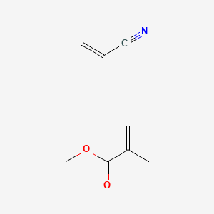 molecular formula C8H11NO2 B1620148 2-Propenoic acid, 2-methyl-, methyl ester, polymer with 2-propenenitrile CAS No. 30396-85-1