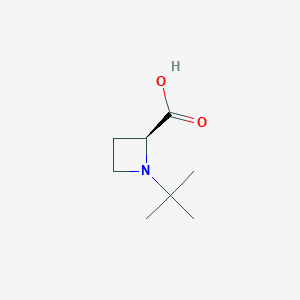 molecular formula C8H15NO2 B1620224 (2S)-1-tert-butylazetidine-2-carboxylic acid CAS No. 255883-03-5