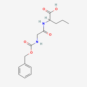 molecular formula C15H20N2O5 B1620229 2-[[2-(Phenylmethoxycarbonylamino)acetyl]amino]pentanoic acid CAS No. 63623-57-4