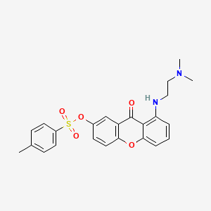 molecular formula C24H24N2O5S B1620230 8-((2-(Dimethylamino)ethyl)amino)-9-oxo-9H-xanthen-2-yl 4-methylbenzenesulfonate CAS No. 86456-20-4