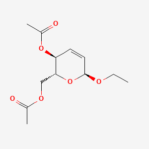 molecular formula C12H18O6 B1620241 Ethyl 4,6-di-O-acetyl-2,3-dideoxy-alpha-D-erythro-hex-2-enopyranoside CAS No. 3323-72-6