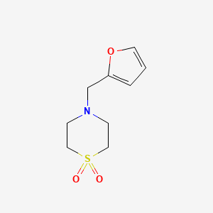 molecular formula C9H13NO3S B1620258 4-(Furan-2-ylmethyl)-1,4-thiazinane 1,1-dioxide CAS No. 79206-94-3