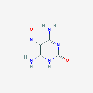 molecular formula C4H5N5O2 B1620259 4,6-Diamino-5-nitroso-2(1H)-Pyrimidinone CAS No. 89033-55-6