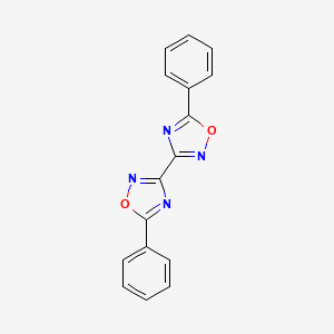 molecular formula C16H10N4O2 B1620270 5-Phenyl-3-(5-phenyl-1,2,4-oxadiazol-3-yl)-1,2,4-oxadiazole CAS No. 6057-55-2