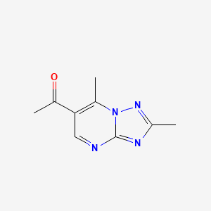 molecular formula C9H10N4O B1620276 1-(2,7-二甲基-[1,2,4]三唑并[1,5-a]嘧啶-6-基)乙酮 CAS No. 727997-38-8