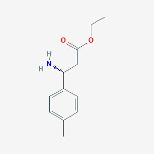 molecular formula C12H17NO2 B1620278 ethyl (3R)-3-amino-3-(4-methylphenyl)propanoate CAS No. 758678-23-8