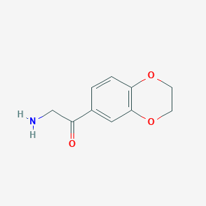 molecular formula C10H11NO3 B1620279 2-Amino-1-(2,3-dihydrobenzo[b][1,4]dioxin-6-yl)ethanone CAS No. 245329-81-1