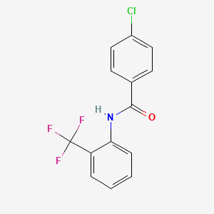 molecular formula C14H9ClF3NO B1620297 4-chloro-N-[2-(trifluoromethyl)phenyl]benzamide CAS No. 6102-56-3