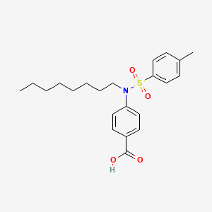 molecular formula C22H29NO4S B1620298 4-[(4-Methylphenyl)sulfonyl-octylamino]benzoic acid CAS No. 82318-17-0