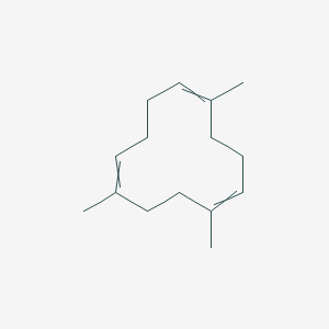molecular formula C15H24 B1620313 1,5,9-Cyclododecatriene, 1,5,10-trimethyl- CAS No. 21115-77-5