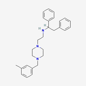 molecular formula C28H35N3 B1620324 1-(2-(1,2-Diphenylethylamino)ethyl)-4-(m-methylbenzyl)piperazine CAS No. 23892-51-5
